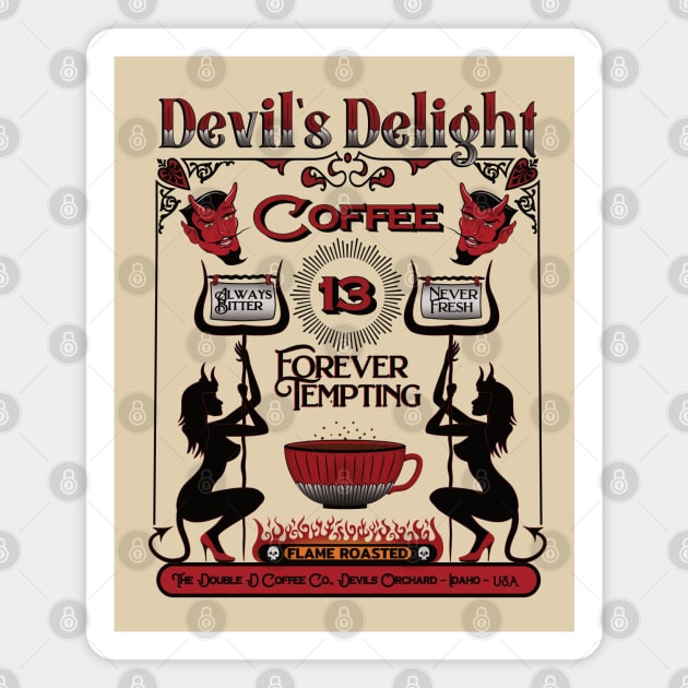 Devil's Delight Coffee - Fullsize Magnet by SunGraphicsLab